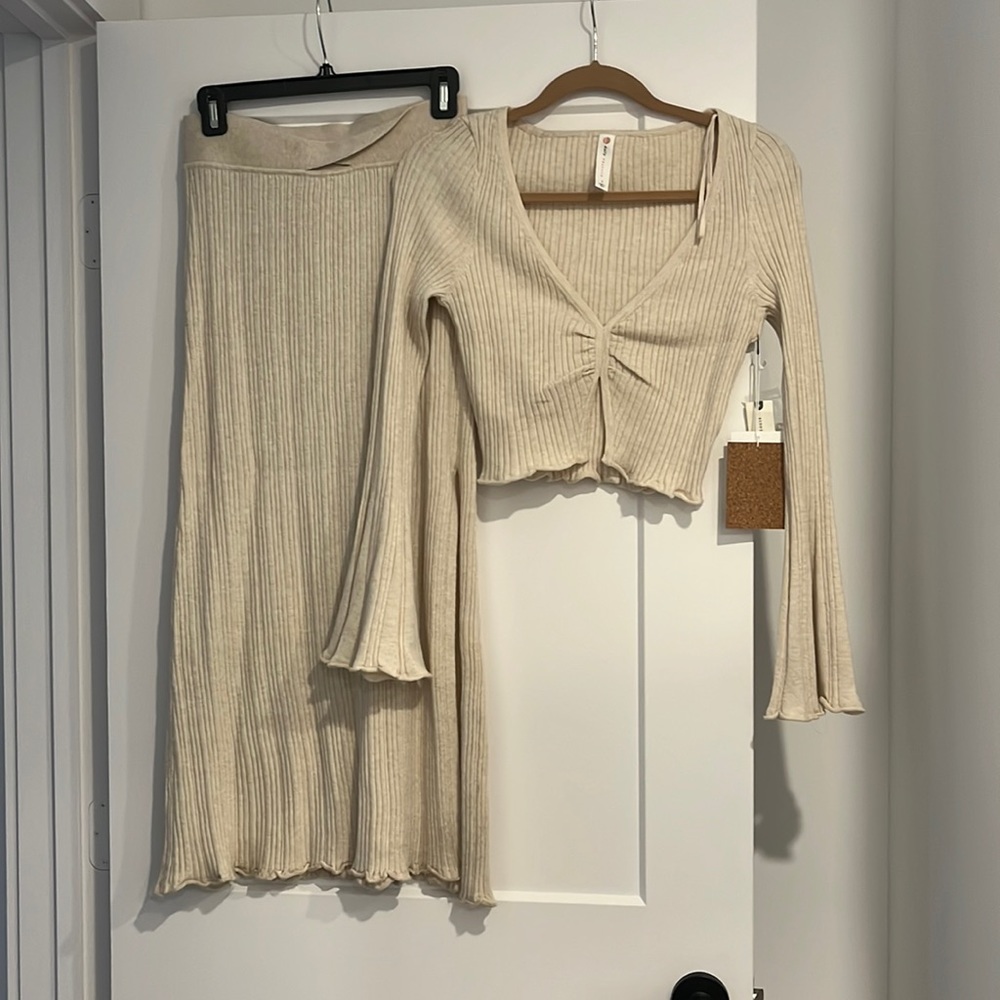 Anthropologie skirt and sweater set NWT